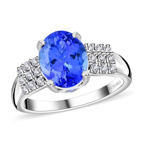 LUXORO zertifiziert und geprüft AAA Tansanit und Diamant Ring in 417 Weißgold - 2,75 ct. image number 0