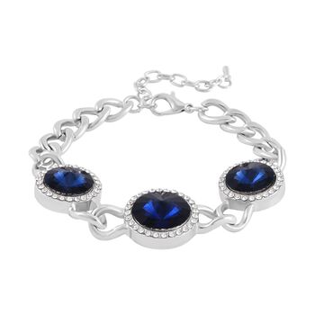 Glas, Wei&szlig;er Kristall Armband ca. 19 cm+ 5 cm Extender