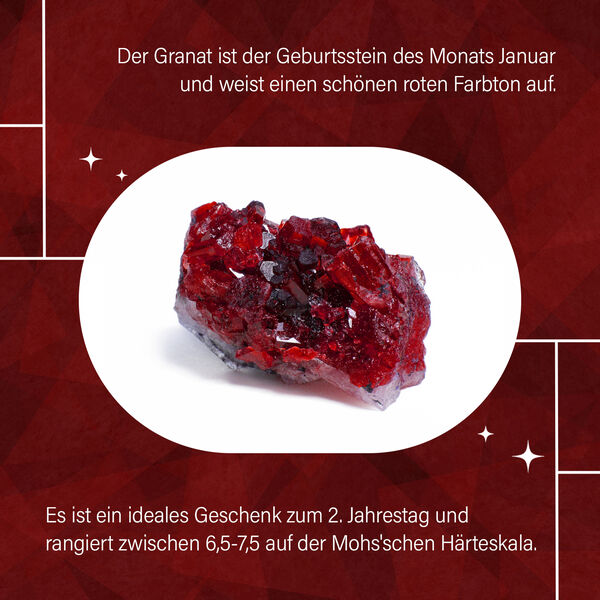 Infinity rote Granat-Ohrringe image number 9