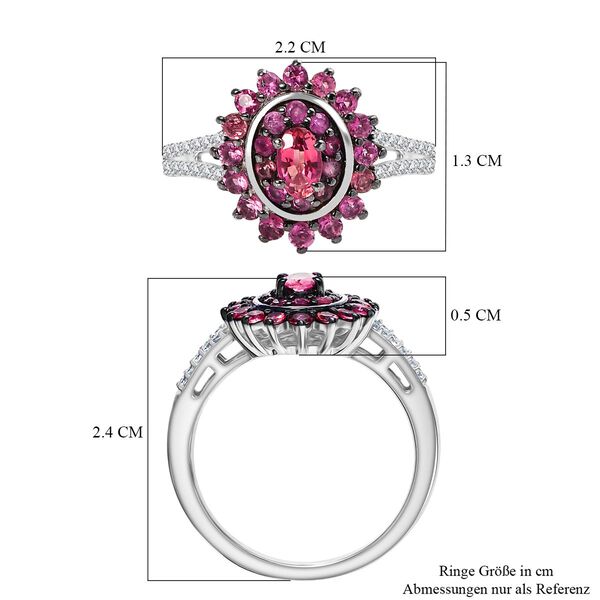 D'Joy AA Rubellit Ring 925 Silber rhodiniert (Größe 20.00) ca. 1,04 ct image number 7