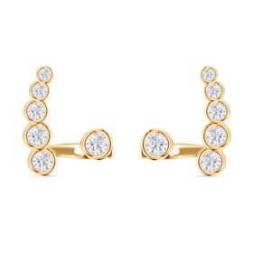 Zirkonia vergoldete Ohrringe - 2,50 ct.