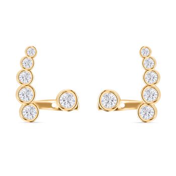 LUSTRO STELLA - Wei&szlig;e Zirkonia Ohrringe, 925 Silber vergoldet ca. 2.50 ct