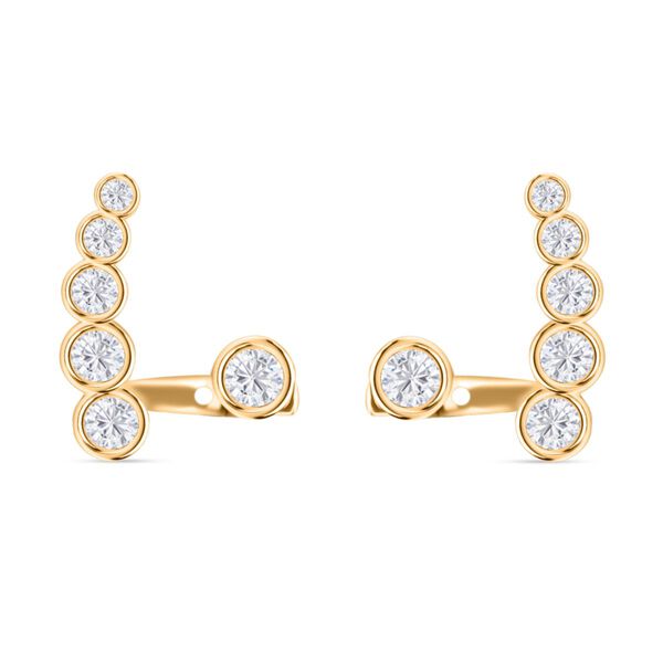 Zirkonia vergoldete Ohrringe - 2,50 ct.