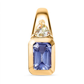 Pfau und grüner Tansanit Anhänger - 0,73 ct.