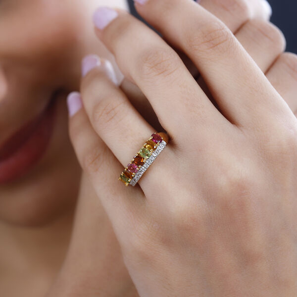 AA Multi-Turmalin und Zirkon Ring - 1,76 ct. image number 3
