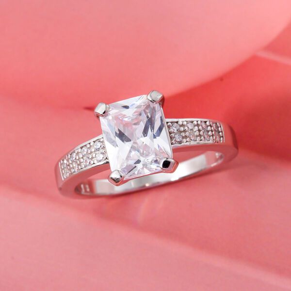 Lustro Stella weißer Zirkonia Ring image number 1