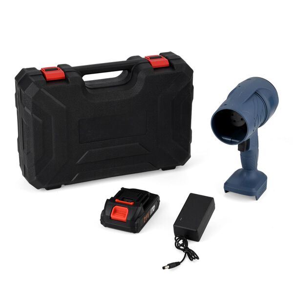 "Powerful dryer                                        Blowing dust, blowing snow, blowing leaves                                      Rated voltage :21v Blow speed: 38000pa Motor power :300W Switch method: Safety button Switch interface type :DC Power su image number 7