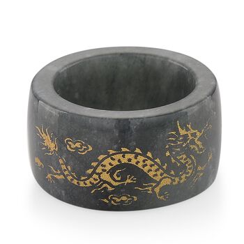 EXTREM SELTEN - Nat&uuml;rlicher Olmek Jadeit Ring 19 cm ca. 35.00 ct (Gr&ouml;&szlig;e 18.00)