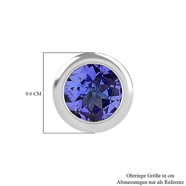 AAA Tansanit Ohrringe 925 Silber rhodiniert ca. 0,49 ct. image number 5