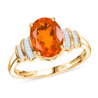 AAAA Mexikanischer Purpurroter Feueropal, Weißer Diamant Ring 585 Gold (Größe 18.00) ca. 1,47 ct image number 3