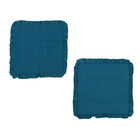 2er-Set unifarbener Kissenbezug mit Rüschen, Größe 50,8x50,8 cm, Kobaltblau image number 2