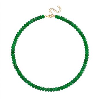 Gr&uuml;ne Quarzit 45+5cm Halskette und 17+5cm Armband