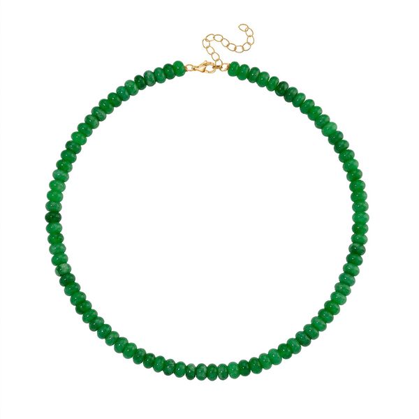 Gr&uuml;ne Quarzit 45+5cm Halskette und 17+5cm Armband image number 4