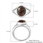 Natürlicher Yooperlith-Ring, 925 Silber platiniert  ca. 3,55 ct image number 8