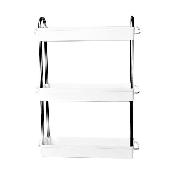 4 Schichten Badregal mit Griffen, Gr&ouml;&szlig;e: 40x12,5x91 cm, Wei&szlig; image number 2