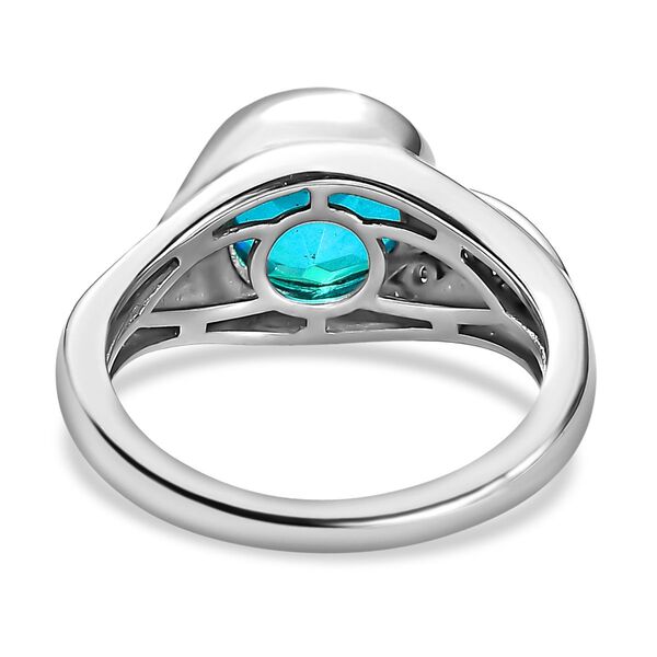 Paraiba Pfau Triplett Quarz und Zirkon-Ring - 2,73 ct. image number 5