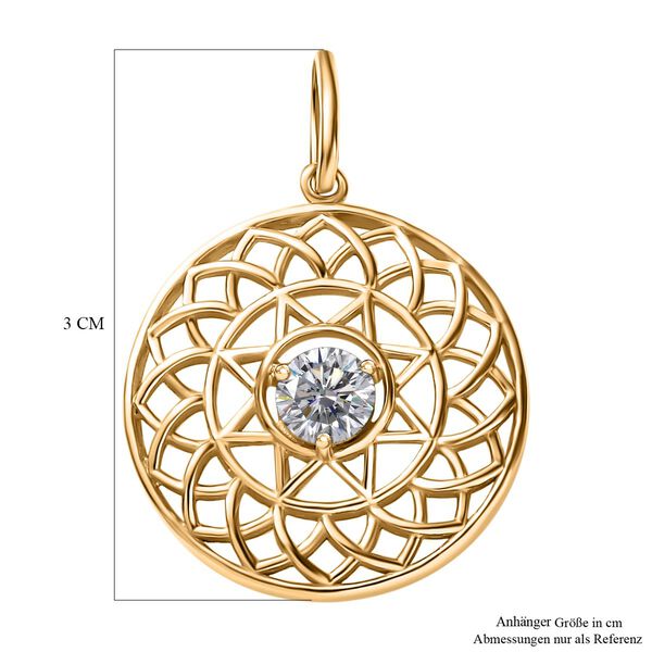 Moissanit Anhänger 925 Silber vergoldet ca. 0.44 ct image number 5