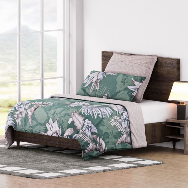 6-teiliges Bettbezug Set, 2 Bettbezüge, 4 Kissenbezüge, grün image number 2