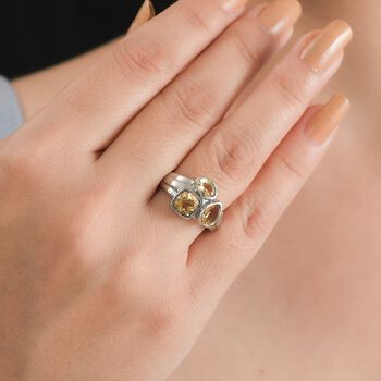 Citrin Ring Edelstahl (Gr&ouml;&szlig;e 17.00) ca. 1,99 ct