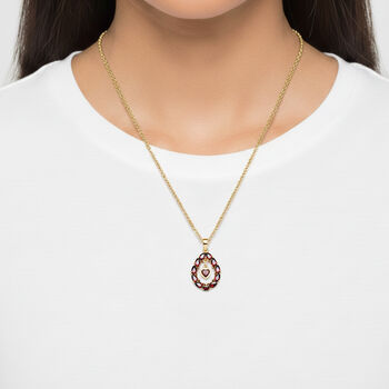 EverTrue Mosambik Granat Anhanger mit 50cm Kette - 3,47 ct.