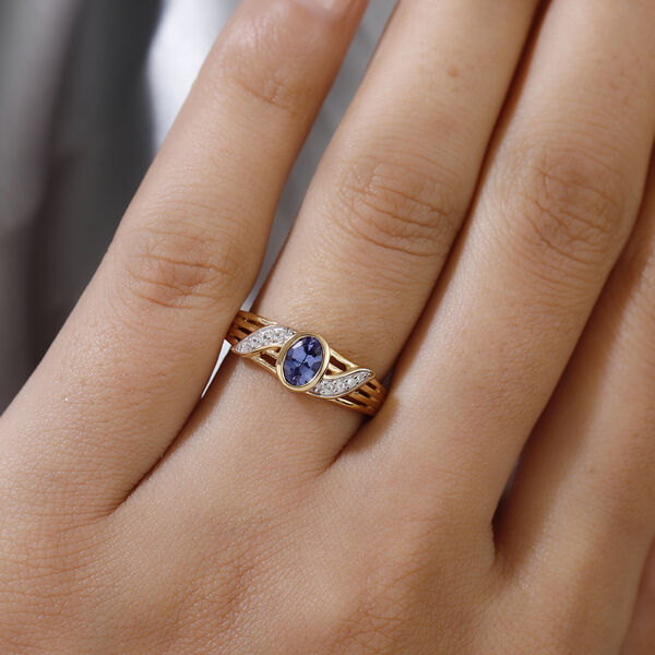 Tansanit und Zirkon Ring - 0,51 ct. image number 3