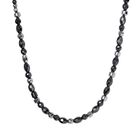 Hämatit Halskette ca. 50 cm Messing platiniert ca. 155.00 ct