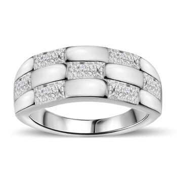 Wei&szlig;es Diamant-Schmuckset, Silberton - 0,11 ct.