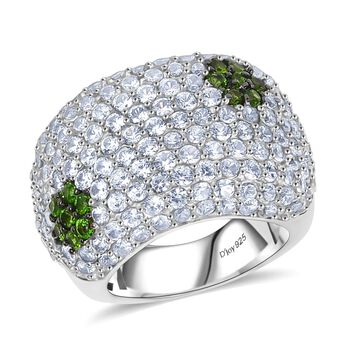 D'Joy Zirkon und nat&uuml;rlicher Chromdiopsid Ring - 7,97 ct.