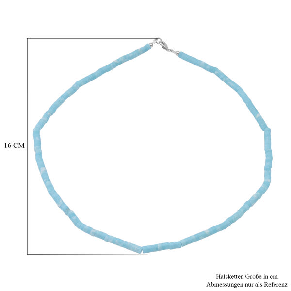 Blaue Howlith Halskette, 45cm - 61 ct. image number 5