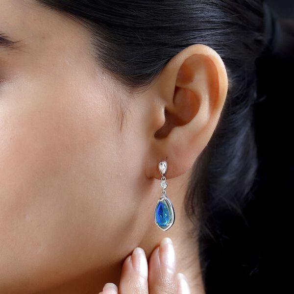 Pfau Quarz Triplett Ohrringe, ca. 4,31 ct. image number 3