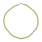 Natürliche Peridot Halskette, ca. 45 cm, 925 Silber ca. 38.75 ct