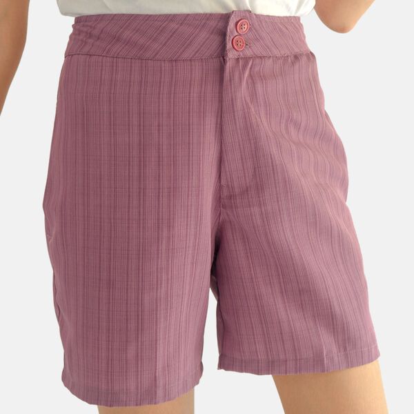 Unifarbene Shorts f&uuml;r Frauen, Gletschergrau, Violett, Gr&ouml;&szlig;e 44 image number 1