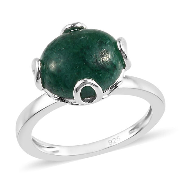Gr&uuml;ner Aventurin Solit&auml;r-Ring, 925 Silber  ca. 3,98 ct image number 4