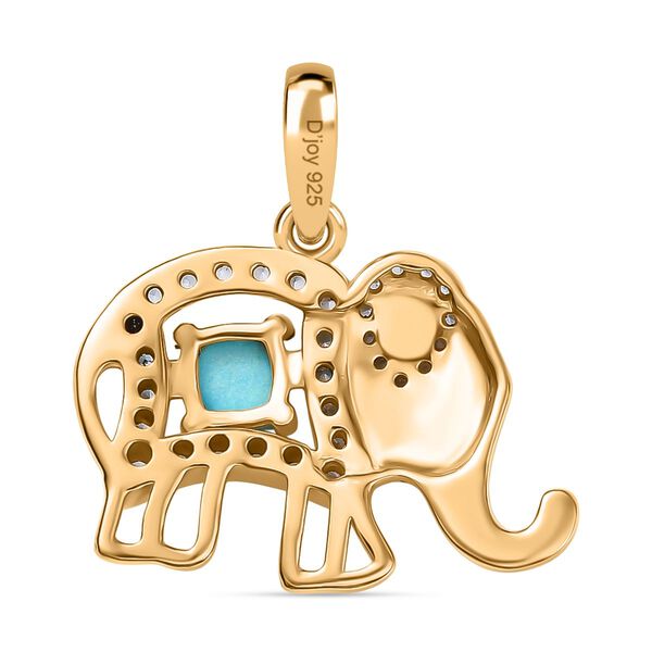 D'Joy Sleeping Beauty Türkis und Zirkon Anhänger - 0,67 ct. image number 5