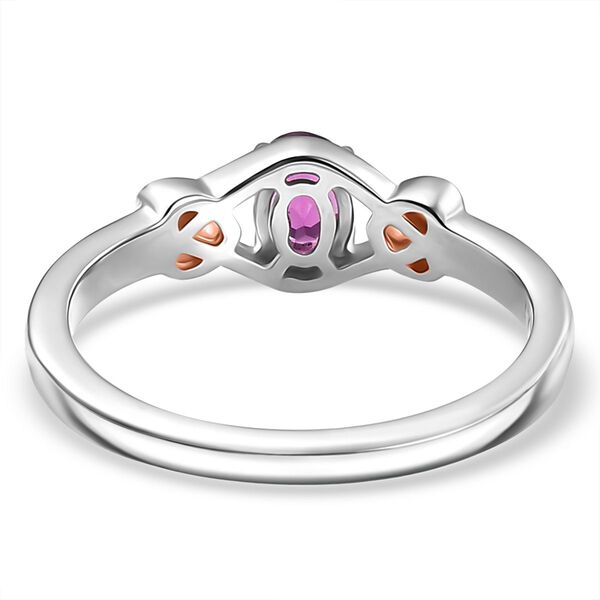 2er Set - AAA Natürlicher Radiant Ember Garnet Ring und Anhänger, Größe (17.00), 925 Silber rhodiniert ca. 0.92 ct image number 7