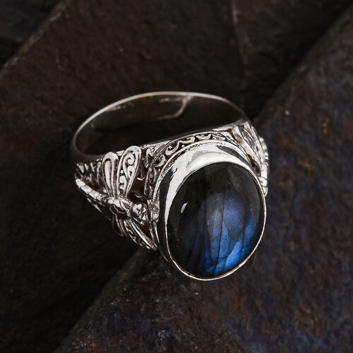 Royal Bali Kollektion- Labradorit Ring- 9,77 Karat. image number 1