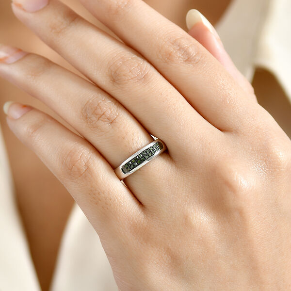 D'Joy gr&uuml;ner Diamant Ring - 0,10 ct. image number 3