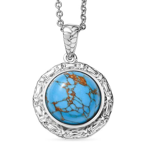 Blaues Türkis Schmuckset ca. 7,00 ct. image number 0