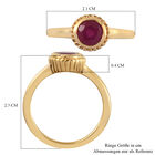 Afrikanischer Rubin Ring 925 Silber vergoldet (Größe 16.00) ca. 1,31 ct image number 6