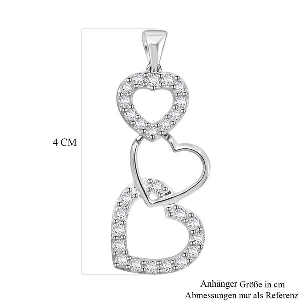 Lustro Stella Wei&szlig;er Zirkonia Anh&auml;nger 925 Silber rhodiniert image number 5