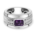 Afrikanischer Amethyst und weißer Zirkon-Ring - 1,05 ct. image number 0