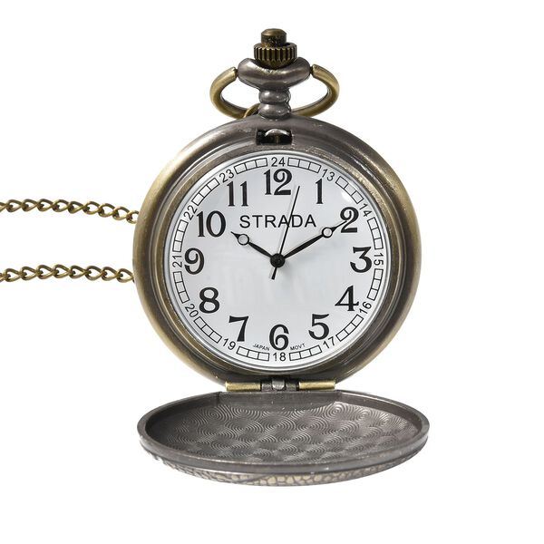 Strada - Taschenuhr im Fußball Design, Japanisches Uhrwerk, bronzefarben image number 5