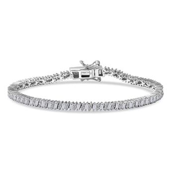 LUXURIANT DIAMOND - Lab Grown Diamant SI-GH Armband ca. 18.5 cm 925 Silber rhodiniert ca. 3,46 ct.