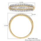 Diamant Ring 925 Silber Gelbgold Vermeil (Größe 17.00) ca. 0,50 ct image number 5