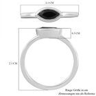 Schwarzer Spinell Solitär-Ring, 925 Silber (Größe 16.00) ca. 0,50 ct image number 6