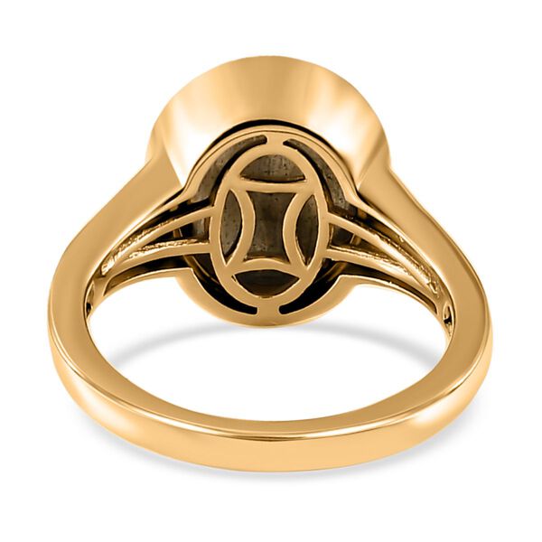 AAA Labradorit, Weißer Zirkon Ring, ca. 6,26 ct image number 7