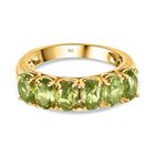 Natürlicher Peridot Ring, 925 Silber vergoldet, (Größe 17.00), ca. 3.03 ct