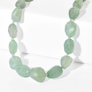 EverTrue gr&uuml;n gef&auml;rbte Chalzedon 45cm Halskette - 485 ct.