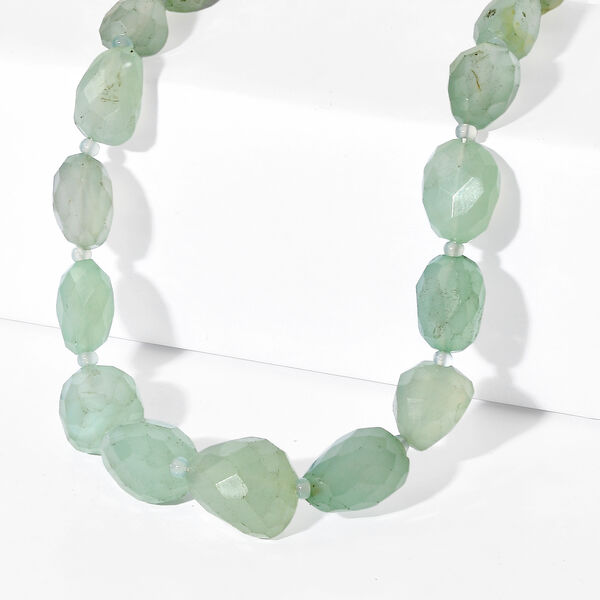 EverTrue gr&uuml;n gef&auml;rbte Chalzedon 45cm Halskette - 485 ct.