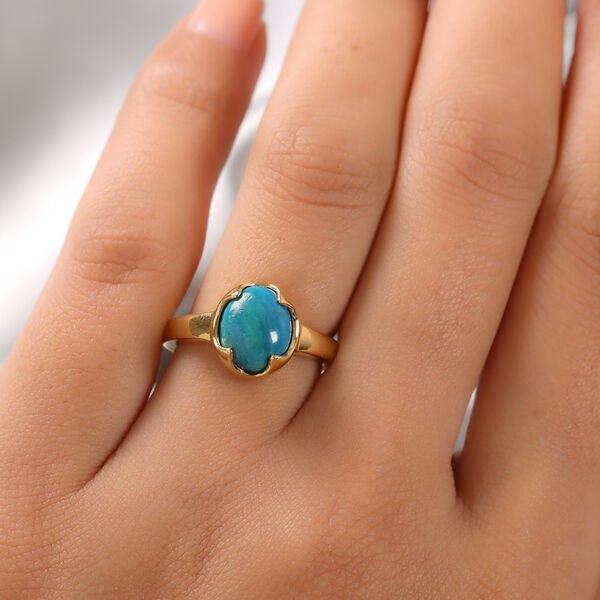 Opalina Solit&auml;r-Ring, 925 Silber vergoldet  ca. 2,11 ct image number 3